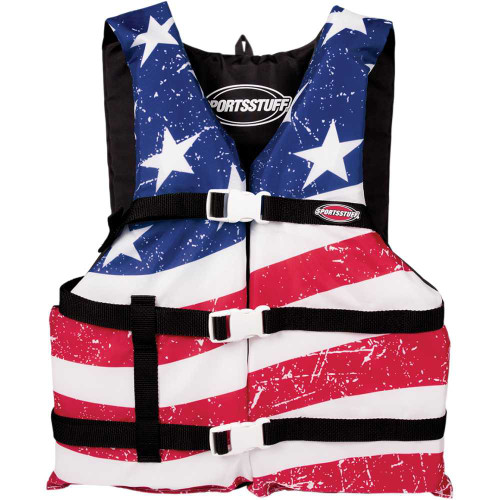 AIRHEAD SPORTS GROUP 3009815AUS Airhead Sports Group Stars & Stripes Pfd Vest - Red/White/Blue - One Size 30098-15-A-Us