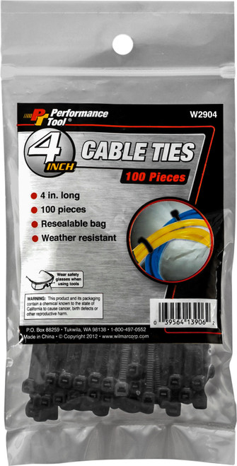 Performance Tool Cable Tie 4" 100/Pack W2904