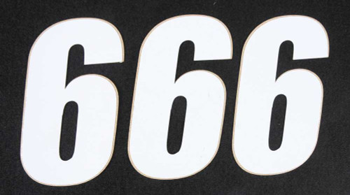 D-Cor 45-14-6 D-Cor Number 6 White 4" 3/Pk 45-14-6