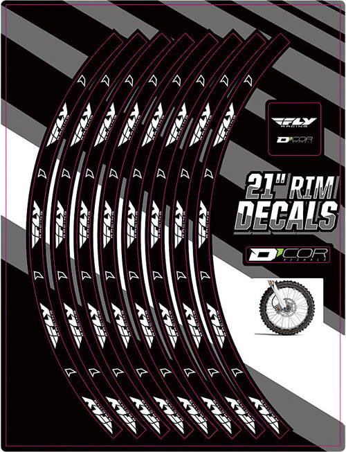D-Cor Rim Decals 21" Fly Logo Front 40-80-212