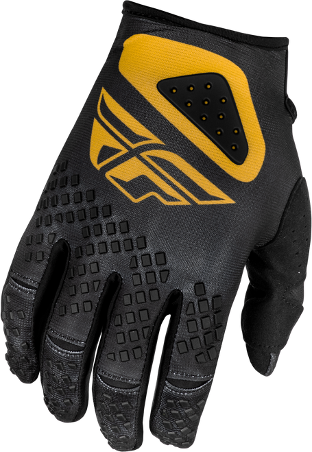 Fly Racing 378-510S Fly Racing Kinetic Center Gloves Black/Gold Sm 378-510S