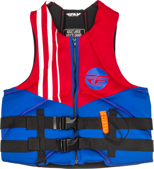 Fly Racing 221-30402L Fly Racing Neoprene Flotation Vest Red/White/Blue Lg 221-30402L