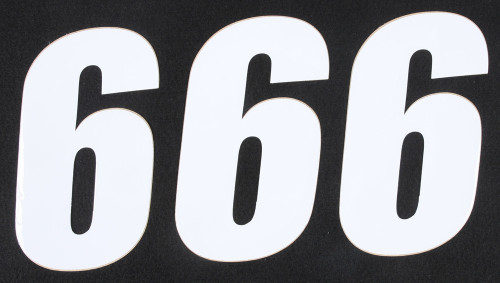 D-Cor Number 6 White 6" 3/Pk 45-16-6