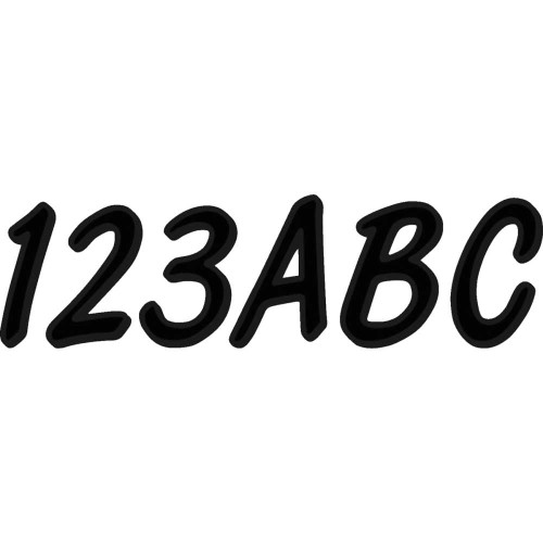 HARDLINE BLK400EC Hardline I.D. Sticker Kit - 400 Series - Black Blk400Ec