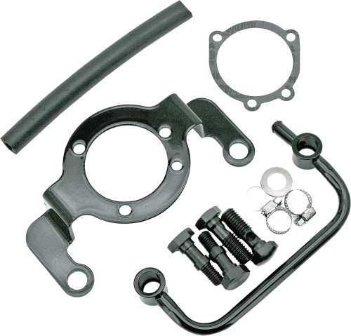 Harddrive Complete Mnt Kit Breather Tube Black Bigtwin 93-17 Non-Tbw 120238
