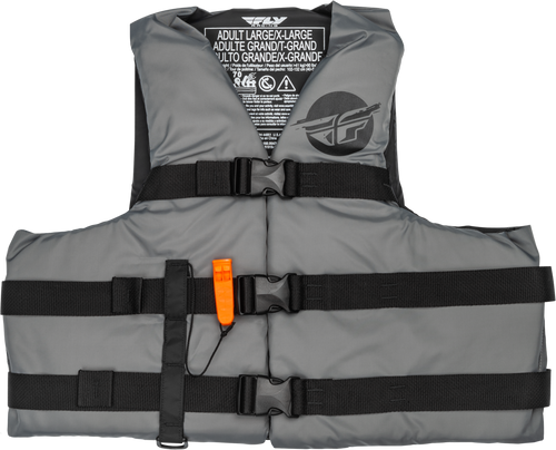 Fly Racing 221-30411L Fly Racing Nylon Flotation Vest Grey/Black Lg/Xl 221-30411L