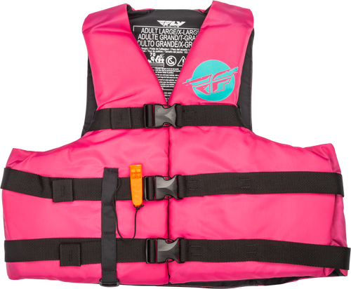 Fly Racing Nylon Flotation Vest Neon Pink/Teal 3X 221-304143X