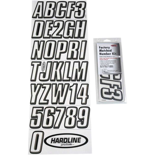 HARDLINE 800CLRBLK Hardline I.D. Sticker Kit - 800 Series - Clear 800Clrblk