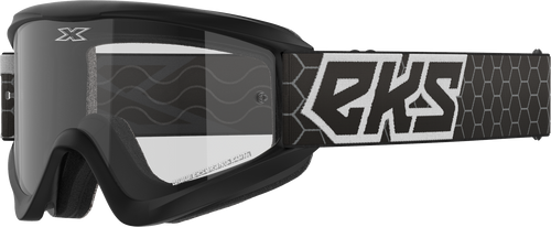 Eks Brand Flat Out Clear Goggle Black/White Clear 067-60435 Eks Brand Flat Out Clear Goggle Black/White Clear 067-60435