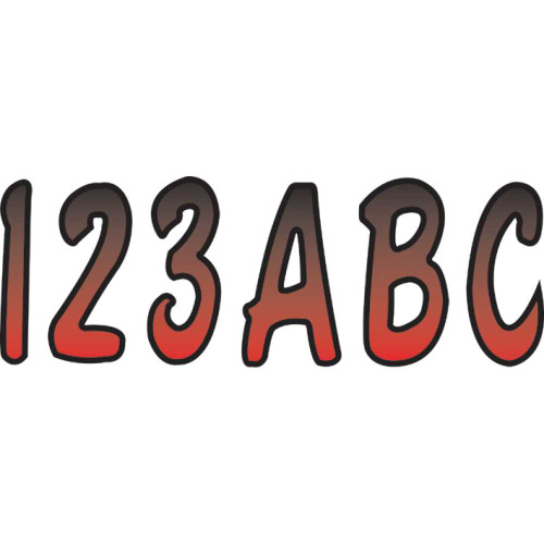 HARDLINE REBKG200 Hardline I.D. Sticker Kit - 200 Series - Red Gradation Rebkg200