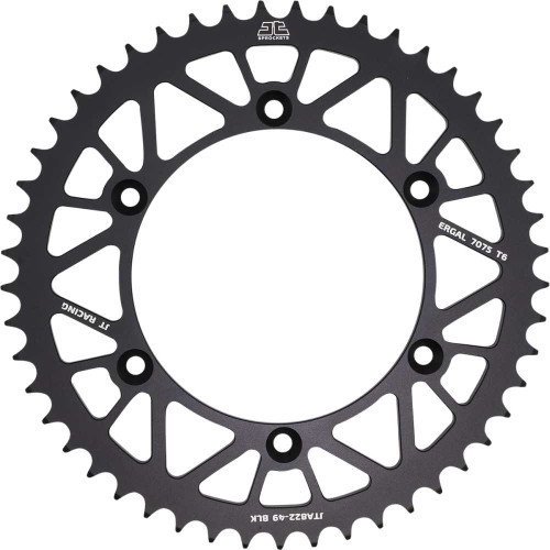 JT SPROCKETS JTA82249BLK Jt Sprockets Rear Sprocket - 520 - Black - 49 Tooth Jta822.49Blk