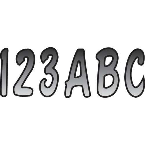 Hardline I.D. Sticker Kit - 200 Series - Silver Gradation Sibkg200
