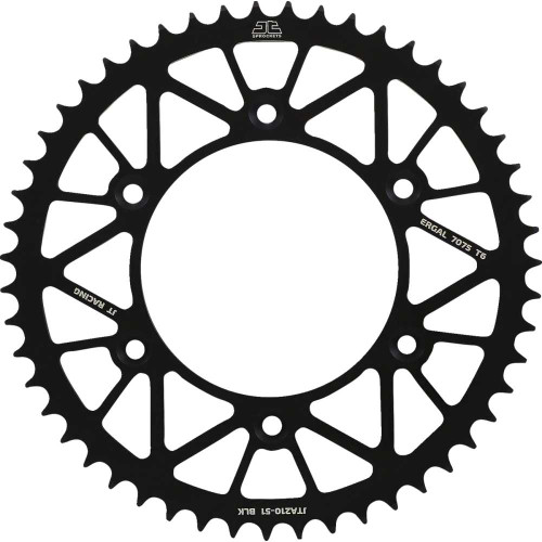 JT SPROCKETS JTA21051BLK Jt Sprockets Rear Sprocket - Honda - Black - 51 Tooth Jta210.51Blk