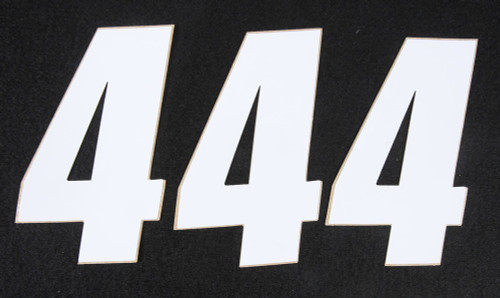 D-Cor Number 4 White 4" 3/Pk 45-14-4