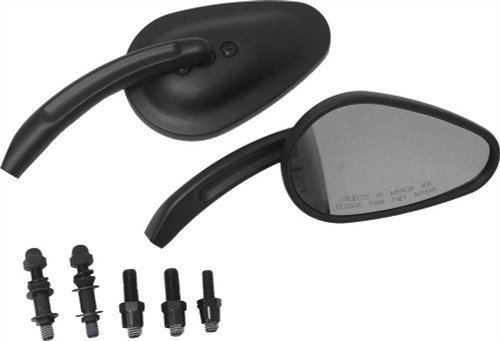 Harddrive 18-159 Harddrive Mirrors Black Tapered Black 18-159