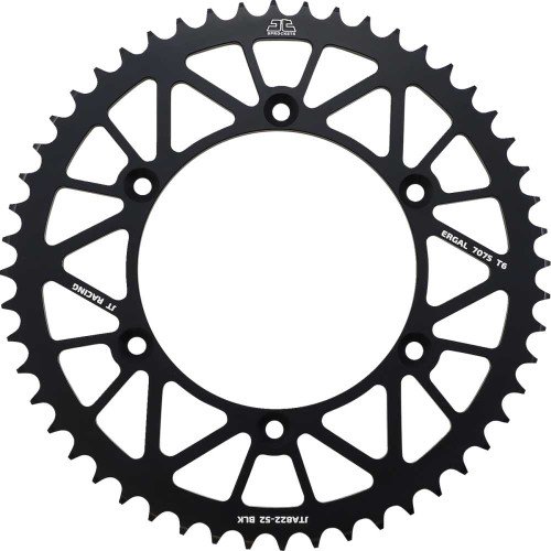 JT SPROCKETS JTA82252BLK Jt Sprockets Rear Sprocket - Black - 52 Tooth Jta822.52Blk