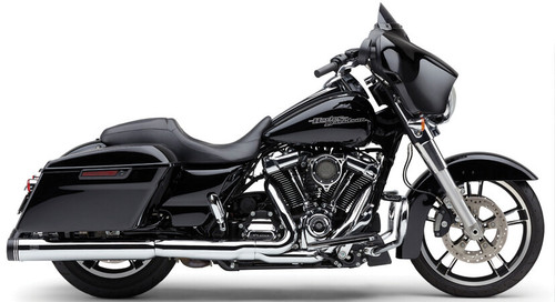 Cobra 4" Groove Tip Slip-On Chrome Flh/Flt 17-22 6277