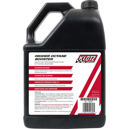 KLOTZ OIL KL628 Klotz Oil Higher Octane Booster - 1 U.S. Gal. Kl-628
