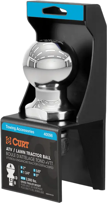 Curt 2" Atv Ball  Packaged 40098