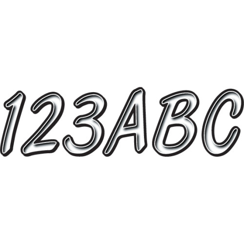 Hardline I.D. Sticker Kit - 400 Series - White Whbkg400