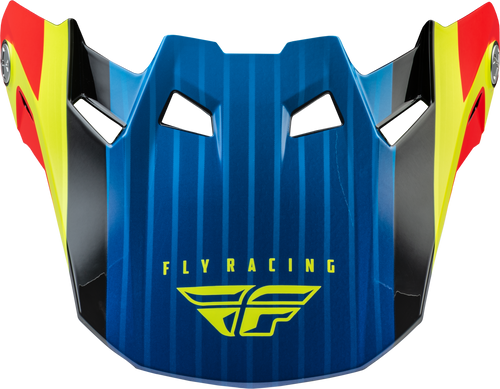 Fly Racing 73-47102S Fly Racing Formula Carbon Prime Visor Hi-Vis/Blue/Red Yl/Sm 73-47102S