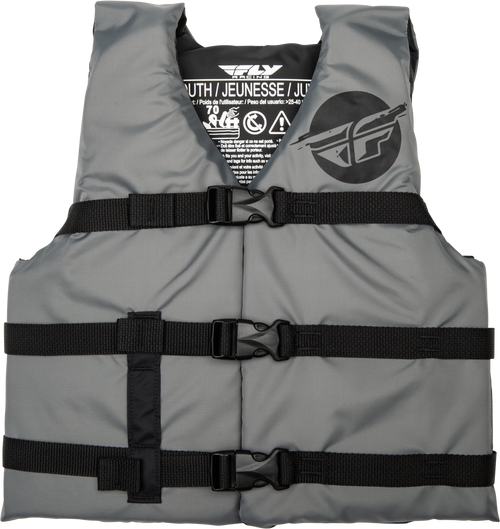 Fly Racing Youth Flotation Vest Grey/Black 221-30333