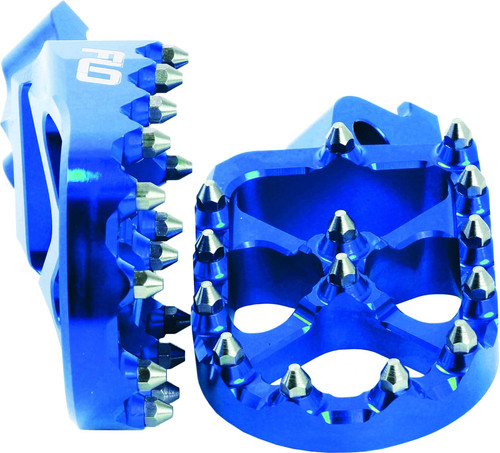 Flo Motorsports FPEG-793-2BLU Flo Motorsports Pro Series Foot Pegs Blue Fpeg-793-2Blu