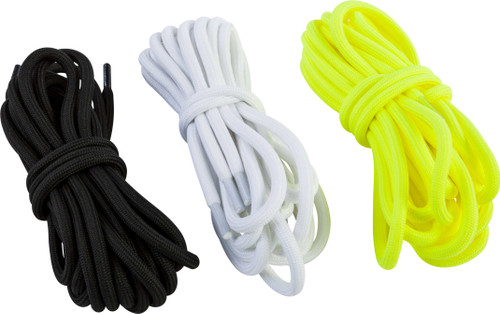 Fly Racing 361-99630 Fly Racing Marker Boot Laces Black/Hi-Vis/White 3/Pr 361-99630