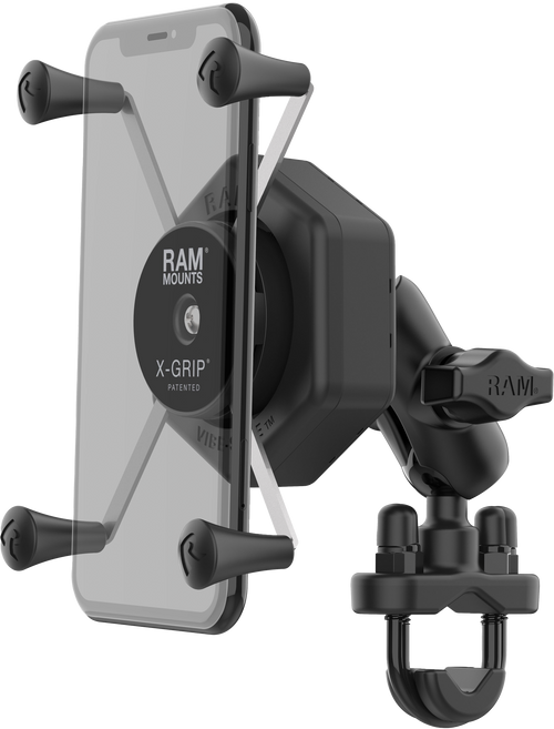 Ram X-Grip Vibe-Safe L Phone Mount With U-Bolt Base Short Ram-B-149Z-A-Un10462 Ram X-Grip Vibe-Safe L Phone Mount With U-Bolt Base Short Ram-B-149Z-A-Un10462
