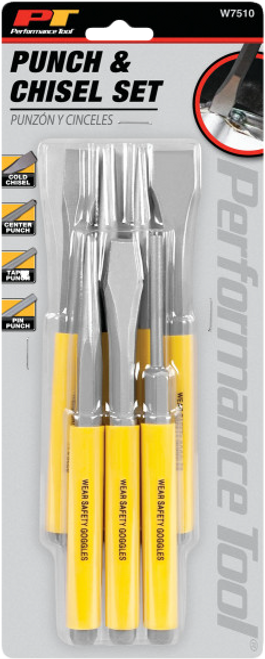 Performance Tool 7 Pc Punch / Chisel Set W7510