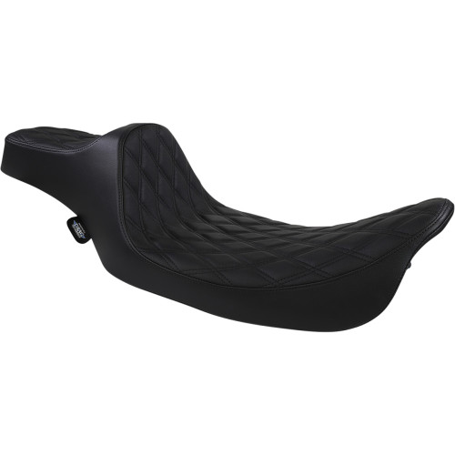 Drag Specialties Extended Reach Predator Iii Seat - Double Diamond - Black Stitching - Fl '99-'07