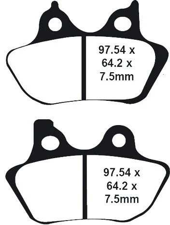 Lyndall Brakes 7195-X-P Lyndall Brakes Profiled Brake Pad X+ Fr/Rr Except 200 Mm Tire 7195-X-P