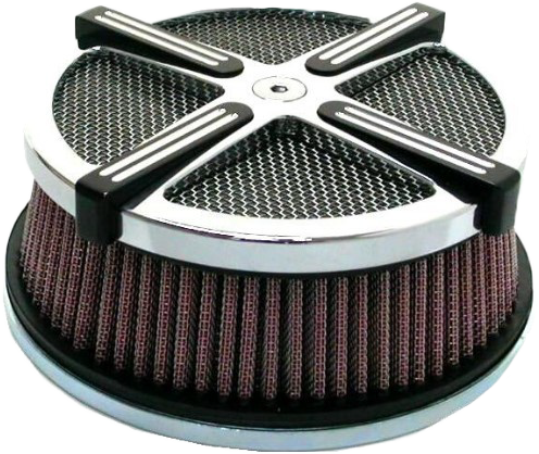 Harddrive 120332 Harddrive X-Force Air Cleaner Kit Chrome/Black 120332