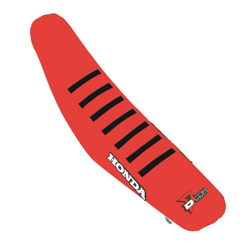 D-Cor Seat Cover Red W/Black Ribs Hon 30-10-505