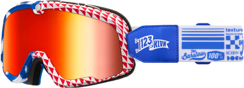 100% 50000-00023 100% Barstow Goggle Artist Series 123 Klan Mirror Red Lens 50000-00023