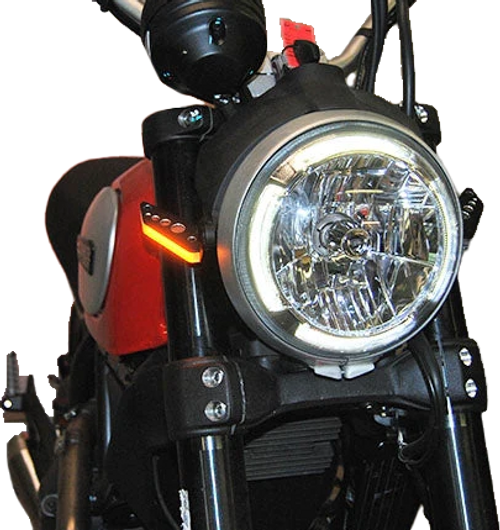 New Rage Cycles Front Led Turn Signals Duc Scrambler-Fb