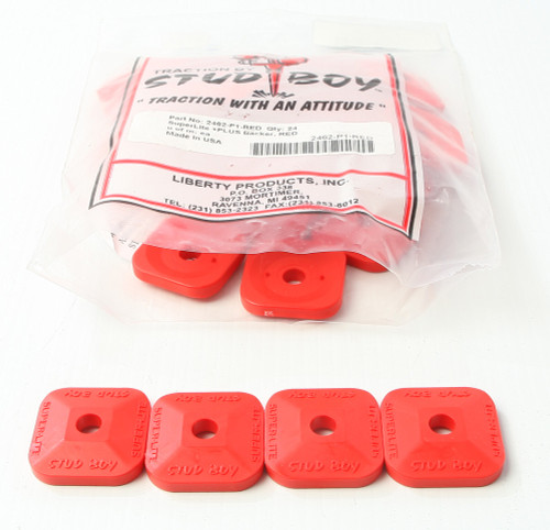 Stud Boy Super-Lite Plus Backers Red 24/Pk 2462-P1-Red
