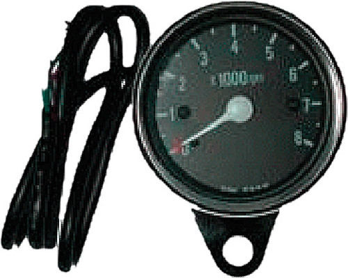 Harddrive Mini 8000 Rpm Tachometer Black Face 21-6910