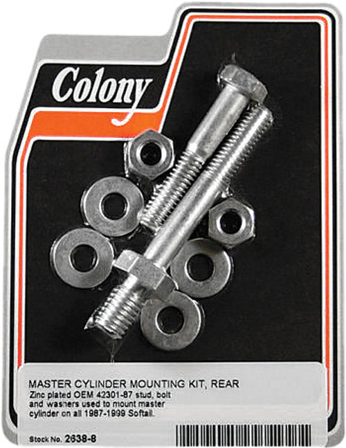 Colony Machine Rear Brake Master Cylinder Mounting Kit Softail 87-99 2638-8