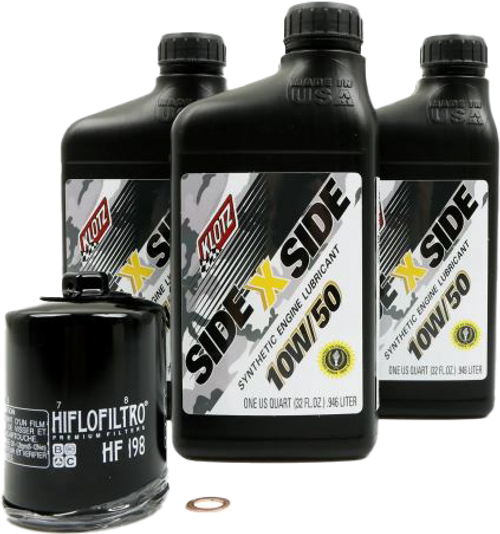 Klotz Sidexside Oil Change Kit 10W50 /W Oil Filter Pol Ku-101