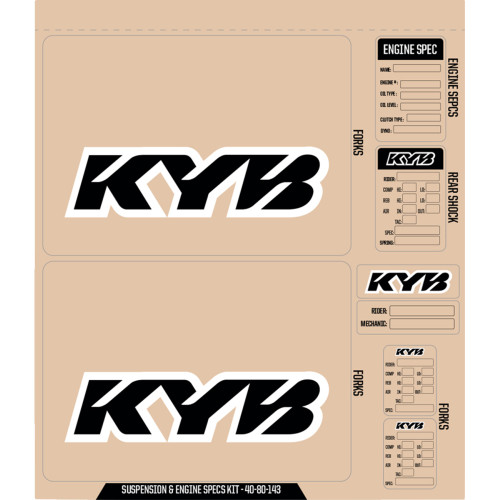 D'Cor Visuals Kyb Decal Kit - Black 40-80-143