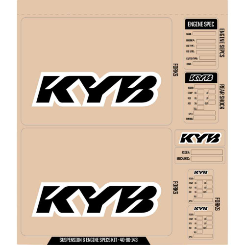 D'COR VISUALS 4080143 D'Cor Visuals Kyb Decal Kit - Black 40-80-143