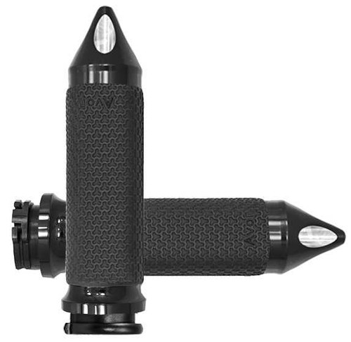 AVON MF-63A-ANO-SPK Avon Cable Throttle Memory Foam Grip Black Mf-63A-Ano-Spk