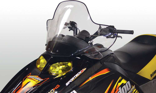 POWERMADD 13040 Powermadd Cobra W/S Low Black 13.25" S-D Rev Hood Mtd Flyscreen 13040