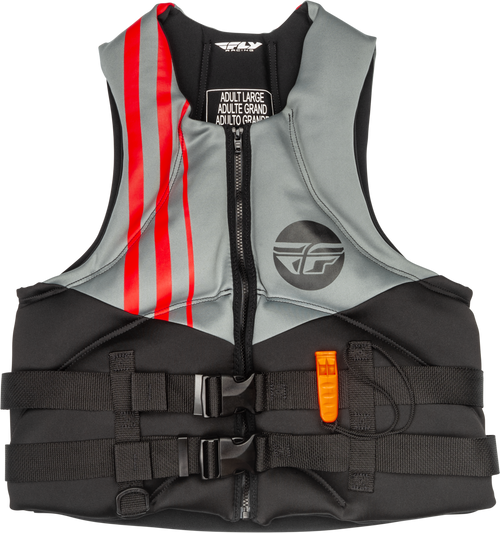 Fly Racing Neoprene Flotation Vest Black/Grey/Red Xl 221-30400X