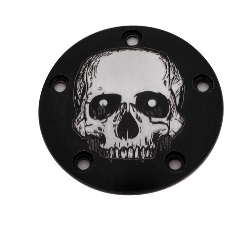 Custom Engraving SKUL33-04BG Custom Engraving Tc Timer Cover Skull Black Skul33-04Bg