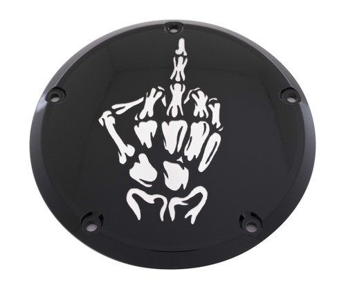 Custom Engraving SKUL24-04BG Custom Engraving Tc Timer Cover Bone Finger Black Skul24-04Bg