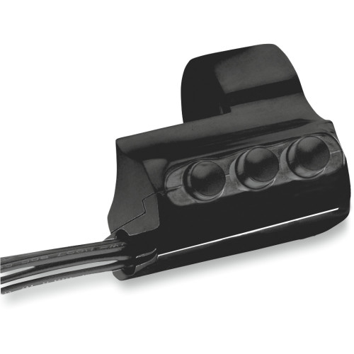 Performance Machine (Pm) Contour Billet Handlebar Switch - Right Side - Three Button - Black 0062-2032-B