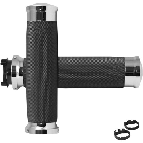 AVON GRIPS MTCC85CH Avon Grips Custom Contour Grips - Metric - Chrome Mt-Cc-85-Ch