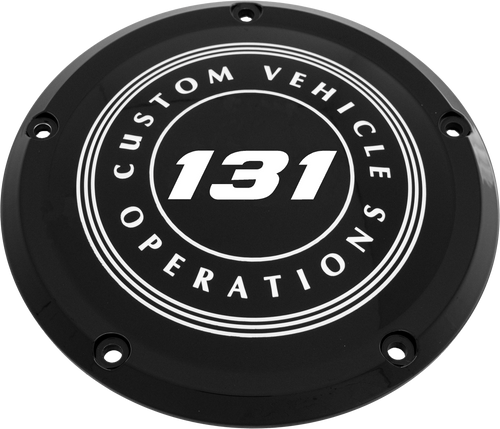 Custom Engraving 7   M8 Flt/Flh Derby Cover 131 Cvo Black 131-09-46Bg